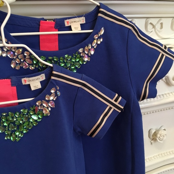 Matching? CREWCUTS Jewel shift dress 8 royal blue - Picture 7 of 8